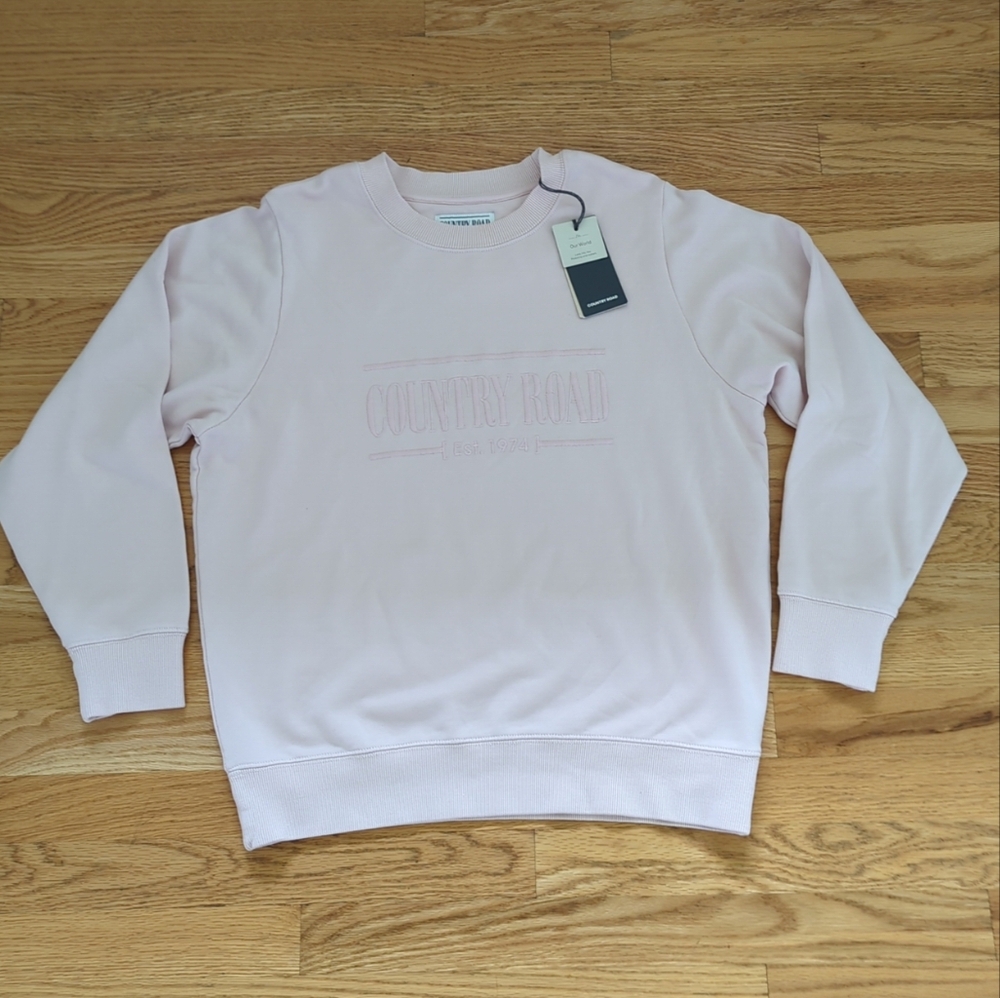 Country Road Women's Pale Pink Crew Neck Sweatshirt